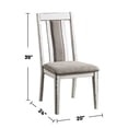 thumbnail image 3 of Miekor Furniture Set of 2 Upholstered Side Chairs in Weathered White and Warm Gray Finish W4US6291, 3 of 6