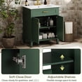 thumbnail image 2 of Green bathroom vanity with golden metal handles | Provide versatile storage in the bathroom | Add a touch of luxury to daily routines, 2 of 6