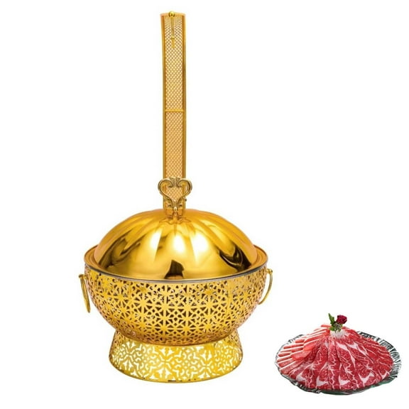 Round Chafing Dish Stand, Stainless Steel Food Warmer, Removable Chafing Dish Buffet Warming Container for Catering Buffet and Party