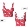 thumbnail image 6 of Goofa Hello Summer Flamingo Printed Sports Bras for Women, High Impact Running Bra Workout Crop Tank Tops Longline Sports Bra Push up-Small, 6 of 9
