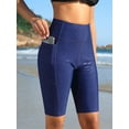 thumbnail image 5 of Charmo Womens Tummy Control Swim Bottoms Dot High Waisted Board Shorts Built-in Liner, 5 of 6