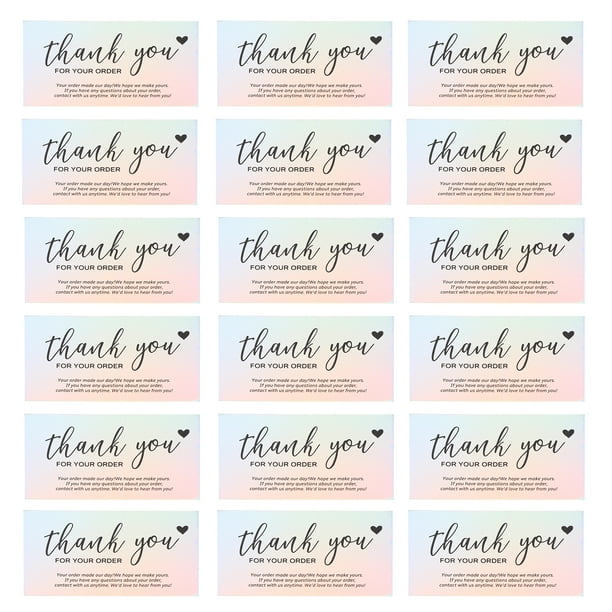 GOOHOCHY 50pcs Tarjetas de agradecimiento Gracias Postales pequeñas empresas gracias postales temáticas
