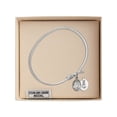 thumbnail image 3 of 7 1/4 inch Oval Eye Hook Bangle Bracelet w/ Our Lady of Guadalupe in Sterling Silver, 3 of 3