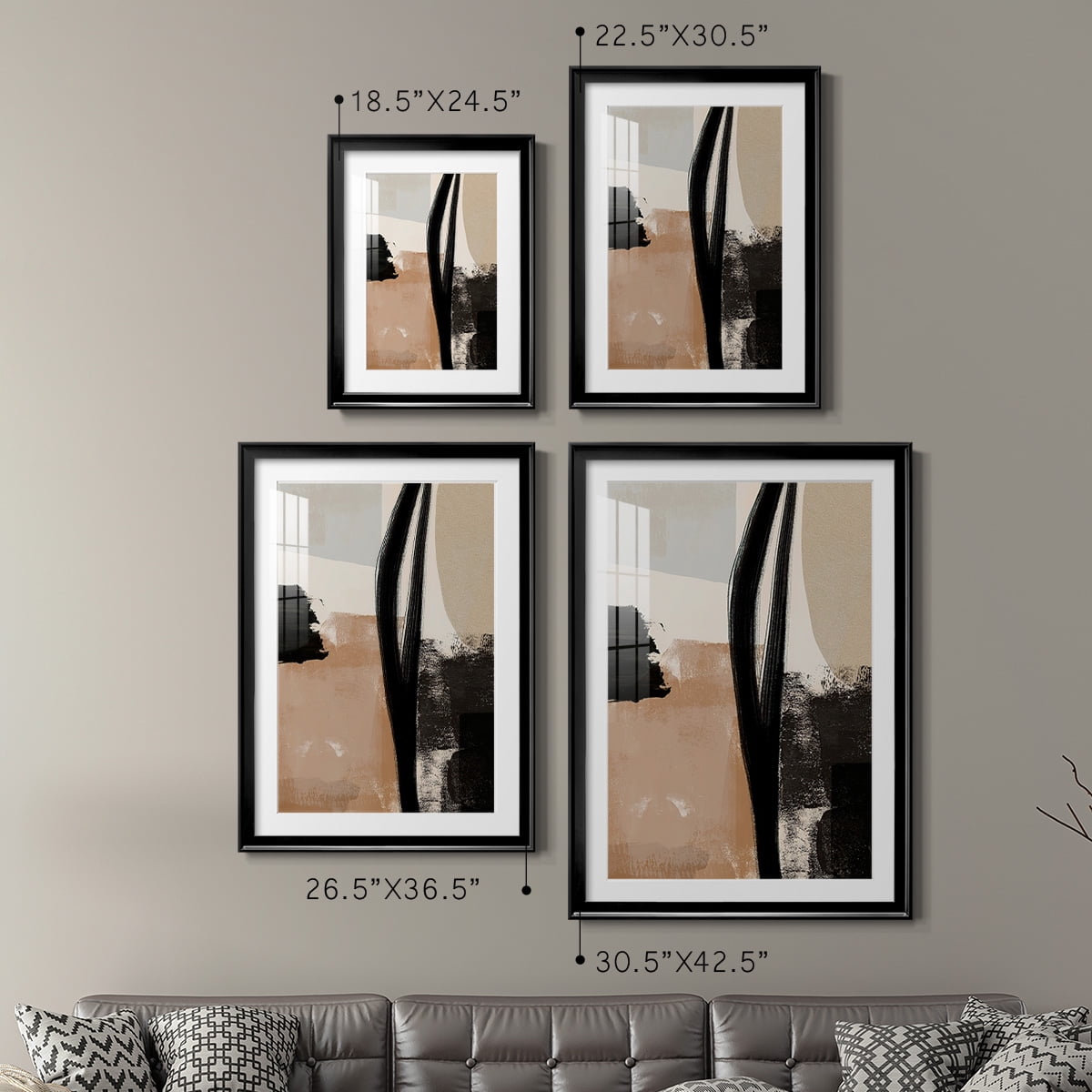 Wexford Home Selective Arrangement I Premium Framed Print, 22.5" x 30.5" - Ready to Hang, Black (Set of 2)