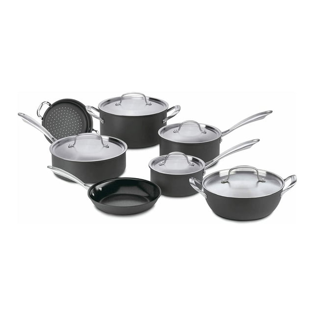 Cuisinart GG-12 GreenGourmet Juego de 12 piezas anodizado duro, negro/acero inoxidable