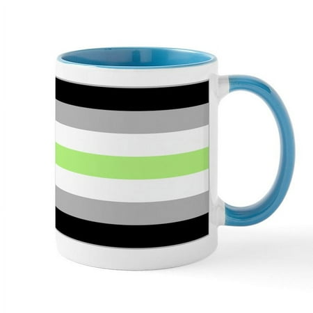 

CafePress - Agender Pride Flag Mug - 11 oz Ceramic Mug - Novelty Coffee Tea Cup