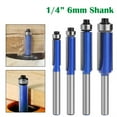 thumbnail image 2 of Router Bit Set 6mm 1/4" Shank Professional Grade Trimming Chamfering Knife Woodworking Milling Cutter, 2 of 6