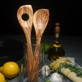 thumbnail image 3 of BeldiNest Set of 2 Wooden Spoons- Olive Wood Risotto Spoon and Corner Cooking Spoon -12", 3 of 6