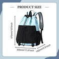 thumbnail image 6 of GARENDE Drawstring Backpack Badminton Backpack Daypack Professional Tennis Racket Bag Racquet Carrying Bag for Pickleball Gym Fitness Blue Black, 6 of 6