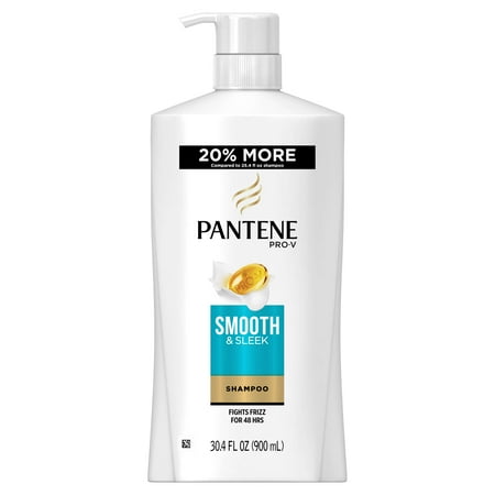 Pantene Pro-V Smooth & Sleek Shampoo for Dry & Frizzy Hair, 30.4 Fl