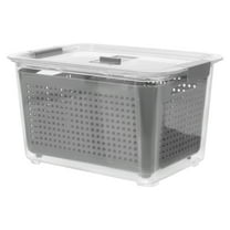Refrigerator Crisper Storage Container Sealed The Pet Pp Bins Clear Fridge High Capacity