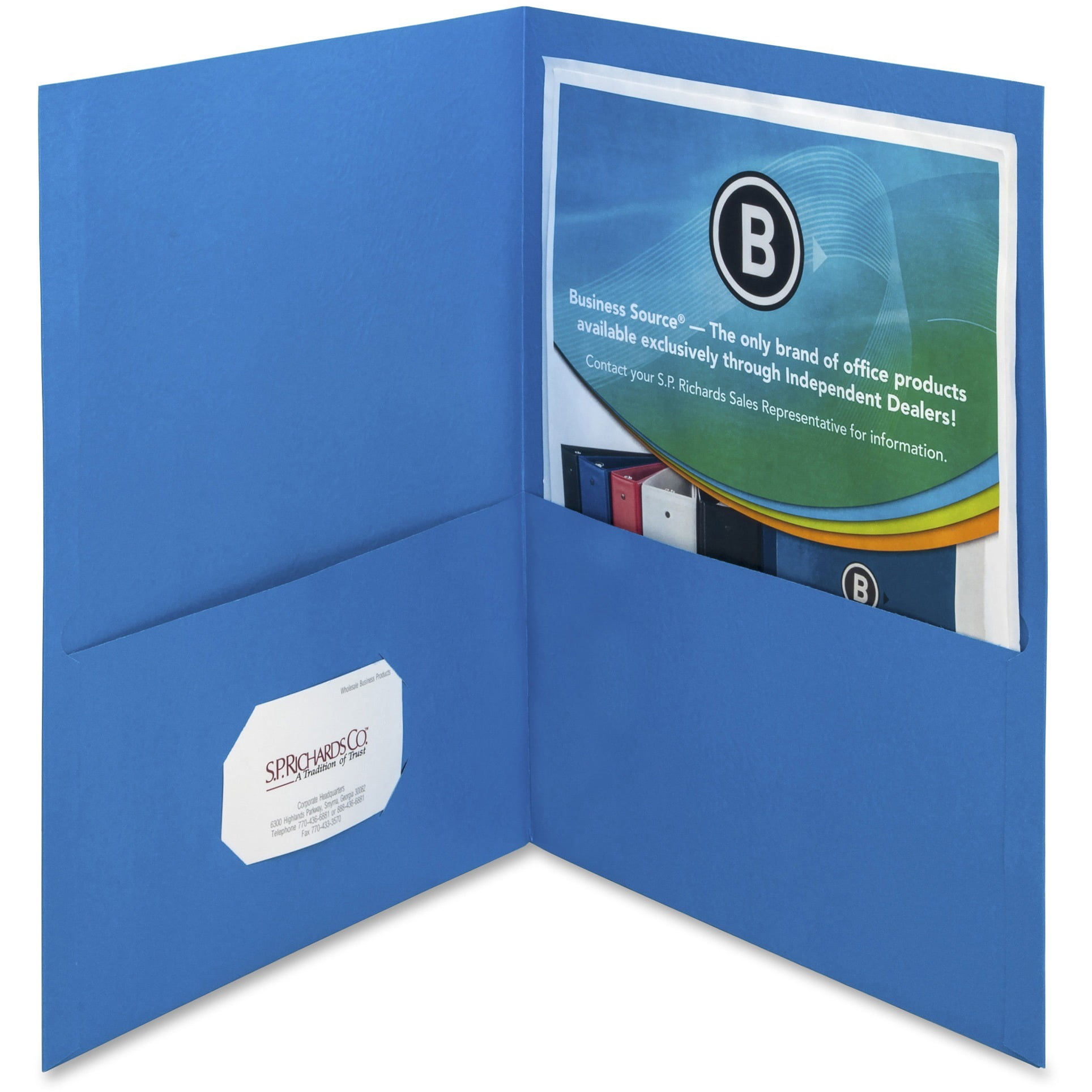 Business Source BSN78491 Two Pocket Folders 25 Box Blue Walmart