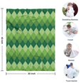 thumbnail image 4 of Green Argyle Pattern Blanket,Comfortable Soft Flannel Throw Blanket,All Season,Warm Lightweight Blankets for Sofa Bed Couch Living Room Chair,30"x40", 4 of 4
