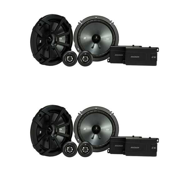 kicker css65 6.5-inch (160mm) component system with .75-inch (20mm) tweeter, bundle