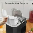 thumbnail image 6 of Portable Ice Maker Countertop, 9Pcs/8Mins, 26lbs/24H, Self-Cleaning Ice Machine with Handle, 2 Sizes of Bullet Ice for Home Kitchen Office Bar Party, Black, 6 of 7