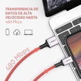 thumbnail image 3 of Cable de Datos UGREEN USB-A a Lightning 1m Rojo Certificado para iPhone e iPad, 3 of 7