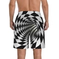 thumbnail image 3 of Disketp Men'S Swim Trunks Hawaiian Breathable Surf Beach Swimsuits Mesh Lining Beach Shorts With Pockets-3d Vortex Illusion, 3 of 9