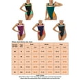 thumbnail image 2 of HiMONE Ladies One Piece Swimsuit Sleeveless Bathing Suits U Neck Backless Swimwear Color Block Surfing Purple S, 2 of 4