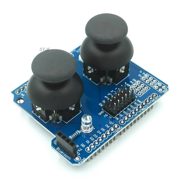 Módulo de Botones de Joystick para Juegos de PS2 Duales con Bloques de Construcción Electrónicos JoyStick Compatible con R3 Sin Cabezal de Pines