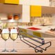 thumbnail image 3 of Soporte para copas de vino para el hogar, organizador de copas, estante, herramienta de cocina (marrón) Likrtyny Batería de cocina, 3 of 7