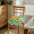 thumbnail image 3 of HELLHERO Sunflower Print Seat Covers for Dining Room Chairs, Dining Chair Covers, Chair Protector Seat Cushion Slipcovers for Kitchen, Blue, 3 of 7