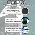 thumbnail image 3 of Unique Bargains 6pcs 6cm Black D Ring Patch PVC Stainless Steel Round Shape D Ring Pads for Inflatable Boat Kayak, 3 of 7