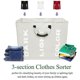 thumbnail image 3 of 2025 Latest Model 3 Sections Large Laundry Hamper, Laundry Bag Collapsible, 3 of 5