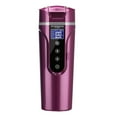 thumbnail image 1 of Taza calefactora para coche de 450ml, hervidor eléctrico de viaje de 24V/12V, taza para té y café de acero inoxidable 304, taza calefactora para té Violetas oscuras, 1 of 8