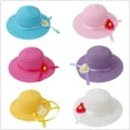 thumbnail image 4 of Girls Tea Party Straw Sun Hat and Purse Sets Kids Child Birthdays Easter Party Daisy Flower Sunflower Summer Beach Cap Travel Gift, 4 of 6