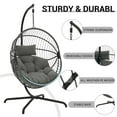 thumbnail image 2 of GREEN MORE Oversized Indoor/Outdoor Egg Chair Water-Resistant Hammock Chairs with Hanging Swing Chair, Gray, 2 of 6