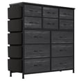 thumbnail image 1 of Qinaqin Negro 12- cm de Profundidadrawer Tela Profundidadresser con Convenient Side Pockets Ideal Almacenamiento Solution para Bedrooms Living Rooms Alturaallways y Closets, 1 of 7