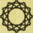 thumbnail image 1 of Ahgly Company Machine Washable Indoor Square Transitional Mustard Yellow Area Rugs, 4' Square, 1 of 7