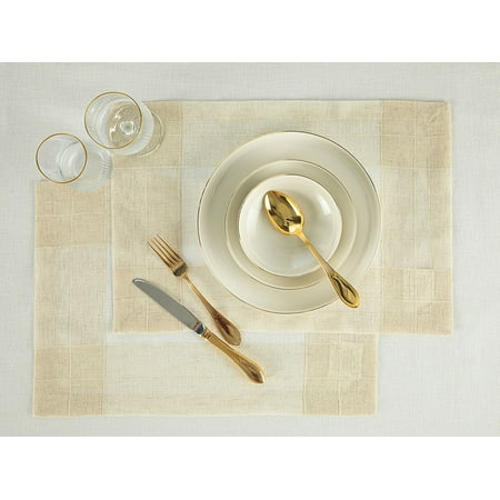 

Luxe Keten Look 2 Place Mat 35x50 cm beige beige
