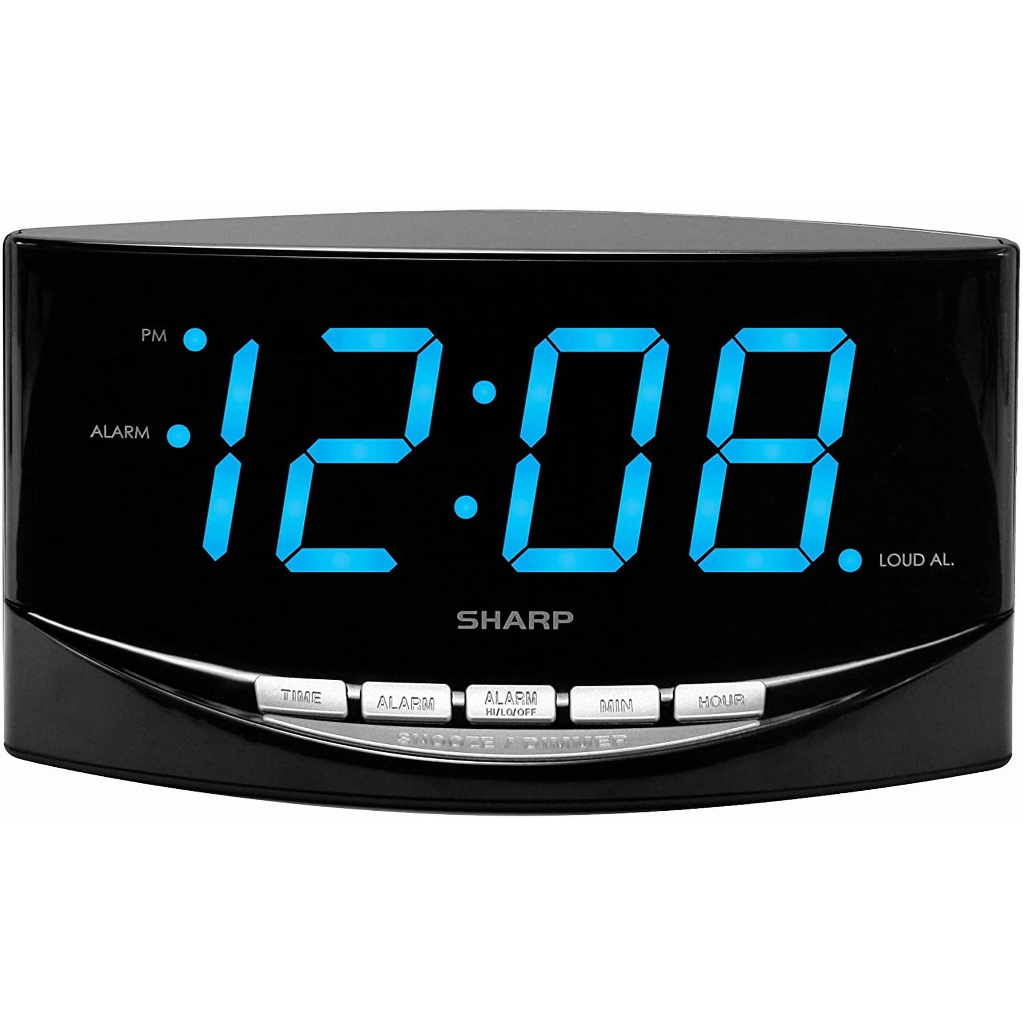 Digital Alarm Clock, 2 Jumbo Blue LED Display, High/Low Volume - fee 73 dee 84 bc 47 c 1 9890 9 f