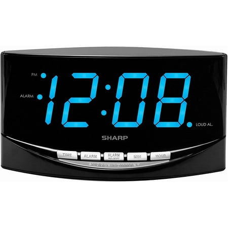 Easy to See Alarm Clock with Jumbo 2” Numbers - Bright Blue LED Display - Easy Set-up & Simple to Use –See from Across the Room! - High/Low Alarm Volume