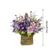 thumbnail image 3 of BOSCEAE Purple Lavender Basket Garland, Simulation Flower Door Hanging for Lovers & Mother's Day Gift, Realistic Faux Floral Scene Decoration, 3 of 6