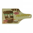 thumbnail image 1 of Tiki Bar Cutting Board, Polynesian Tropical Drink Retro Typography and Flora Old Aged Design, Decorative Tempered Glass Cutting and Serving Board, Wine Bottle Shape, Multicolor, by Ambesonne, 1 of 1