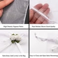 thumbnail image 3 of 50 bolsas de regalo de organza de rosa blanca, bolsas de regalo de boda de 4 x 4 7/10 pulgadas, bolsas de joyería con cordón para fiesta, boda, Navidad (4 x 4,7 pulgadas, blanco, 3 of 5