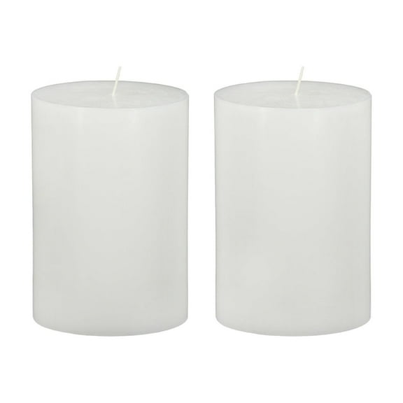 4x6" 2PK Unscented Soy Wax Candle, White