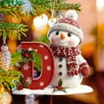 thumbnail image 2 of dajkiuy 26 Letter Ornaments Christmas Tree Decoration, Personalized Christmas Letter Christmas Tree Hanging Pendant for DIY Craft Ornaments, Xmas Hanging Decor Letter D, 2 of 9
