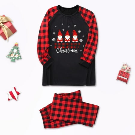 

Christmas Gifts Christmas Pajamas for Family Xmas Pajamas Pjs Sleepwear Outfits Matching Set Polyester Black M