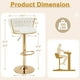 thumbnail image 2 of Juego de 2 taburetes de bar VECELO con altura de mostrador ajustable, color blanco, 2 of 7