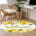 thumbnail image 4 of Round Rug 4Ft Washable Non-Slip, Yellow Lemons Circle Area Rugs for Living Room Bedroom, Summer Fruits Leaves Pastoral Botanical Indoor Floor Mats Carpet Runner for Home Decor Aesthetic, 4 of 8