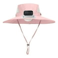 thumbnail image 3 of Zhourta Wide Brim Solar Fan Hat,Fishing Hat with 2 Solar Fan, 3 Speed Solar Powered Fan Hat,Outdoor Sun Hats for Men Women Hat with Fan Built in, 3 of 4