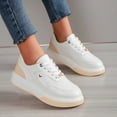 thumbnail image 5 of NOKIO Women Chunky Sneakers Arch Comfortable Casual Platform Fashion Sneaker Ladies Fashion Color Blocking Leather Lace Up Comfortable Thick Soled Casual Sports Shoes, 5 of 7