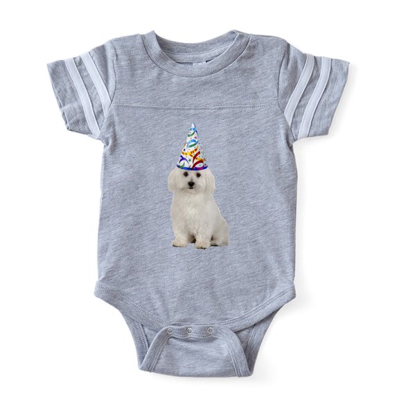 CafePress - Bichon Frise Party - Cute Infant Baby Football Bodysuit