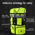 thumbnail image 4 of Reflective Vest, Mesh Reflective Waistcoat L Size Dual Pocket  for Cyclists, 4 of 8