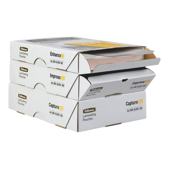 Fellowes Laminating Pouches Enhance 80 micron - 100-pack - matte - A4 (8.25 in x 11.7 in) lamination pouches