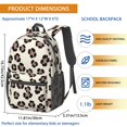thumbnail image 3 of Brown and Beige Leopard Print 17" School Backpacks for Teens,Waterproof Oxford Fabric,S-Shape Padded Straps for School,Travel,Hiking,Camping, 3 of 6