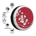 thumbnail image 5 of ZNDUO Japanese Cherry Tree Petals Pattern Spare Tire Cover, Universal Fit for Jeep Trailer RV SUV Camper Vehicle Waterproof Dust Tire Cover 14 inch, 5 of 8